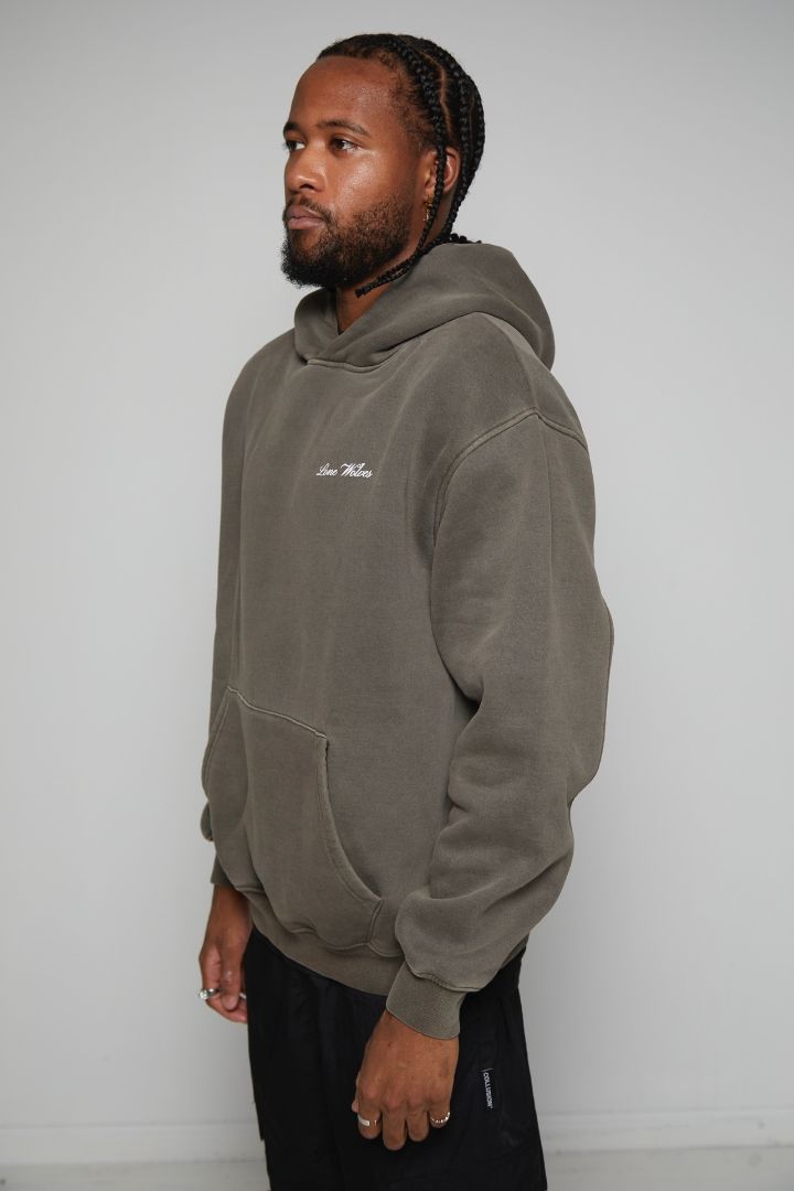 OVERSIZED DROP SHOU1DER WASHED HOODIE