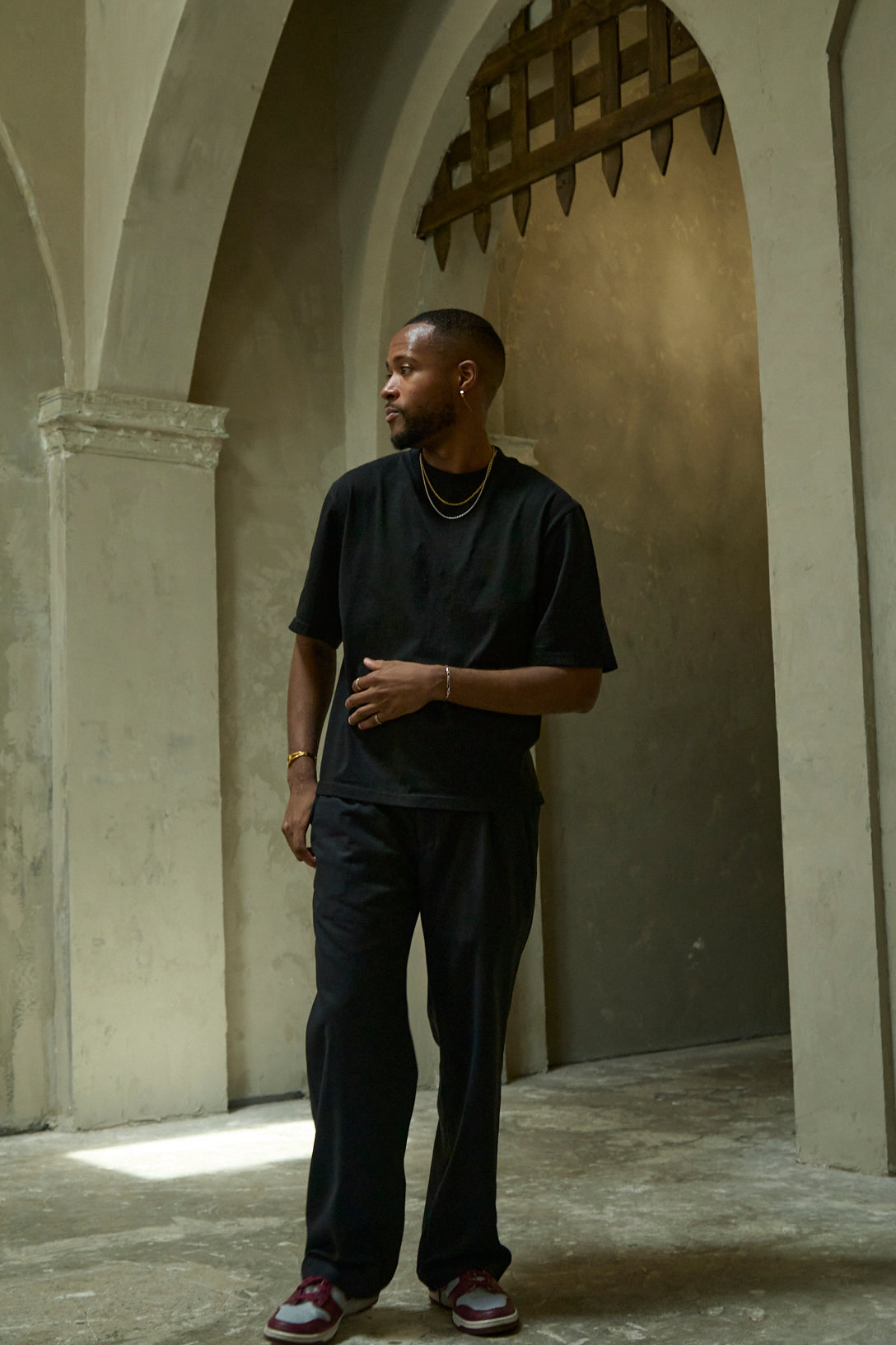 MOCK NECK OVERSIZED T-SHIRT